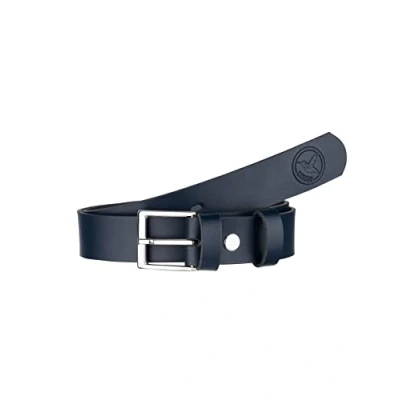 Afbeelding van Ladeheid Kinderriem Riem Jongens Broekriem Verstelbaar Leer Marineblauw 1/Logo 1 55 cm LA EL KIDS