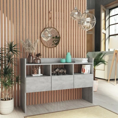Afbeelding van Dressoir 105x30x70 cm spaanplaat betongrijs