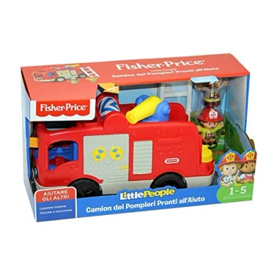 Afbeelding van Fisher Price Little People Brandweerwagen, Italiaanse versie, 12+ maanden, FPV32
