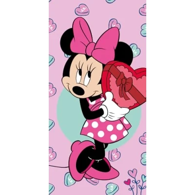 Afbeelding van Disney Minnie Mouse Strandlaken Heart 70 x 140 cm Katoen