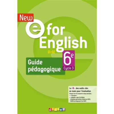 Image de New E For English 6ème Anglais Ed.2021 Guide pédagogique