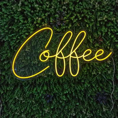 Afbeelding van LED Neon Verlichting Bord &quot;Coffee&quot;, Incl. Adapter, 80x44cm, Warm Wit