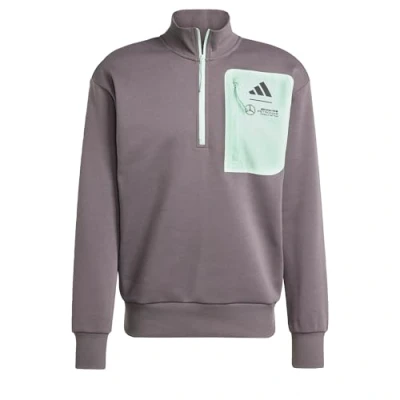 Afbeelding van adidas Performance Mercedes AMG Petronas Formula One Team Premium Woven Fleece Shirt Heren Grijs XL