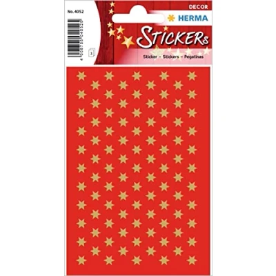 Afbeelding van HERMA 285 stuks mini gouden sterstickers 4052 6 mm papier kerststickers voor kerstcadeaus adventskalender decoratie kinderen beloning knutselen