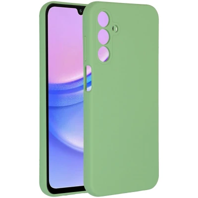 Afbeelding van Accezz Hoesje Geschikt voor Samsung Galaxy A15 (4G) / (5G) Siliconen Liquid Silicone Backcover Groen
