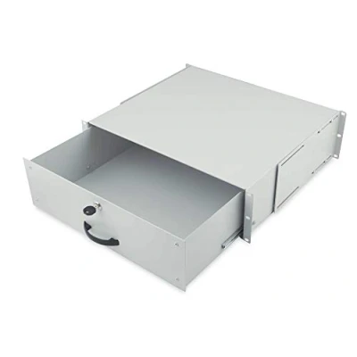 Afbeelding van Digitus DN 19 KEY 3U inch Schuiflade voor patchkast 3 HE Grijs wit (RAL 7035)