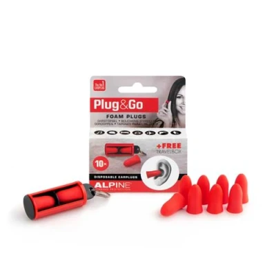 Image de Alpine Plug&amp;Go 5 paires de protections auditives en mousse Rouge