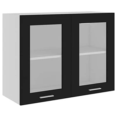 Afbeelding van Hangkast 80x31x60 cm spaanplaat zwart
