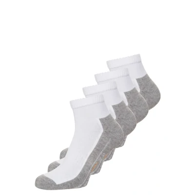 Afbeelding van camano Sport Quarter BOX 4 PACK Sportsokken, Maat: 39 42, White