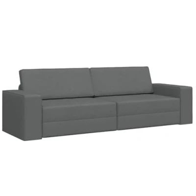 Afbeelding van vidaXL Vloer Sofa Bed 2 in 1 Donkergrijs 245x150x60.5 cm Stof