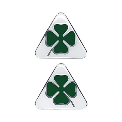 Afbeelding van Alfa Romeo Officiële 3D sticker, groen klaverblad vierblad, rechts en links, 95 x 85 mm