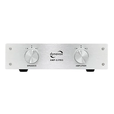 Afbeelding van Dynavox AMP S PRO schakelaar voor 2 versterker op 1 set speakers Zilver
