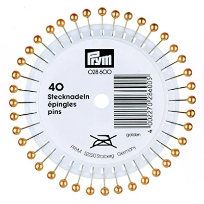 Afbeelding van Parelkopspelden Staal Goud 0.58 x 40 stuks