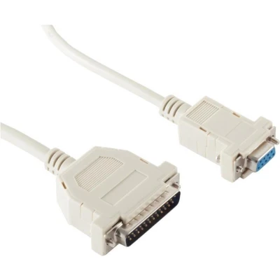 Afbeelding van Seriële RS232 null modemkabel 9 pins SUB D (v) 25 (m) 3 meter