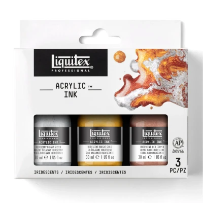 Afbeelding van Liquitex Professional Acryl Ink! Irisdescent Set 3 kleuren 30ml 3699237