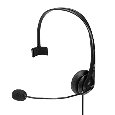 Afbeelding van Lindy &amp; USB Type C, Monaurale, Hoofdtelefoon (Bedraad, C), Kantoorheadset, Zwart