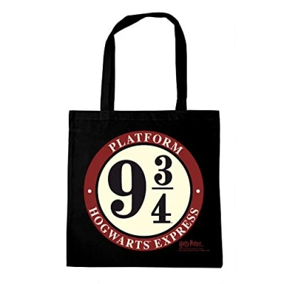 Afbeelding van Logoshirt Harry Potter Hogwarts Express B72 boodschappentas Herbruikbare Origineel gelicentieerd ontwerp, zwart.