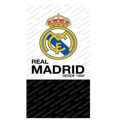 Afbeelding van Real Madrid badlaken logo en tekst 70x140cm polyester