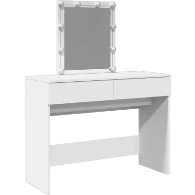 Afbeelding van vidaXL Kaptafel met LED 100x40x130 cm wit