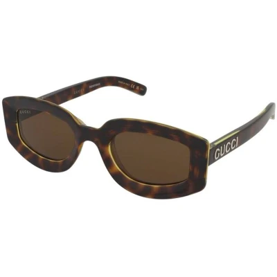 Afbeelding van Gucci Zonnebril, Dames, Maat: 51, Havana/brown