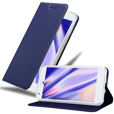 Afbeelding van Cadorabo Hoesje geschikt voor Google PIXEL in CLASSY DONKER BLAUW Beschermhoes met magnetische sluiting, standfunctie en kaartvakje Book Case Cover Etui
