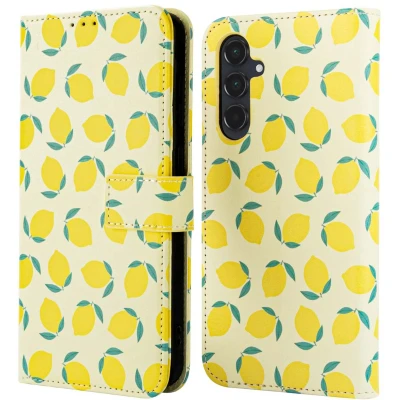 Afbeelding van imoshion Hoesje Geschikt voor Samsung Galaxy A55 Design Bookcase smartphone Citrus Dream