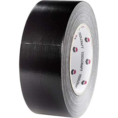 Afbeelding van TOOLCRAFT 54B48L40SC Textieltape Gaffer Zwart (l x b) 40 m 48 mm 1 stuk(s)