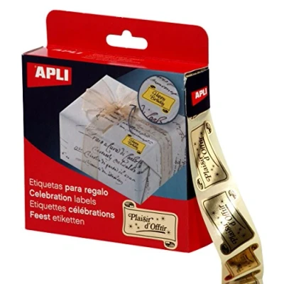 Image de agipa Eétiquettes adhésives &quot;Plaisir d&#039;offrir&quot; , couleur: or