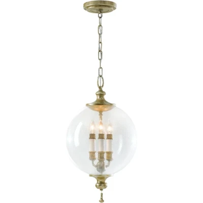 Afbeelding van Feiss LED Pendelarmatuur Argento 3X E14 Max 40W Dimbaar Oxidized Silver Leaf