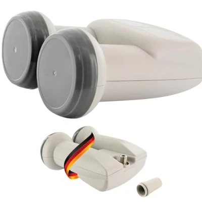 Afbeelding van SCHWAIGER 5071 LNB monoblock 1 deelnemer Low Noise Digitale Blockconverter Accessoires voor satellietschotels Weerbescherming Vergulde aansluitingen Lichtgrijs Astra Eutelsat