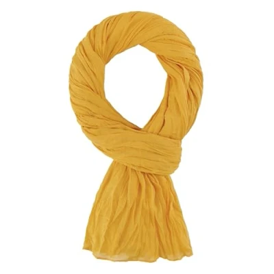 Afbeelding van ALLEE DU FOULARD Cheche, sjaal, premium kalk 100% katoen afmetingen 200 x 110 cm sjaal voor dames en heren meer dan 50 effen kleuren, Mosterd geel