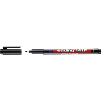 Afbeelding van Viltstift edding 141 rond 0.6mm zwart Omdoos a 10 stuk stuks