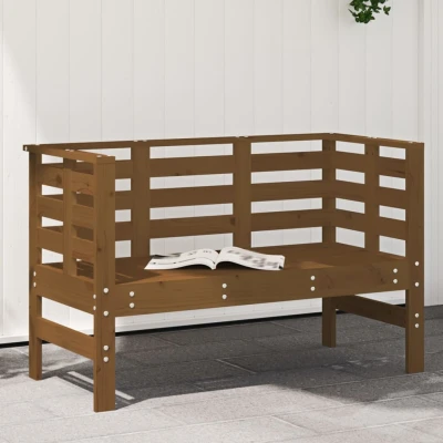 Afbeelding van Tuinbankje 111,5x53x71 cm massief grenenhout honingbruin