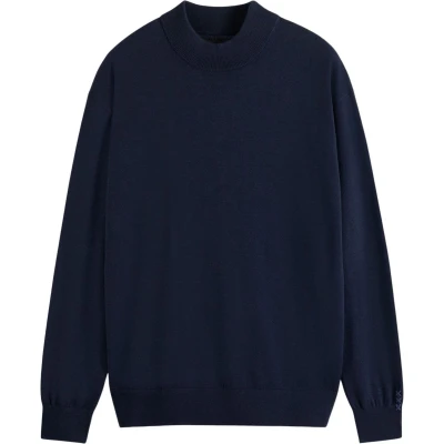 Afbeelding van Scotch &amp; Soda CORE Dropped Shoulder MOCK NECK Trui, Heren, Maat: Small, Night
