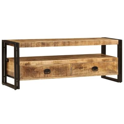 Afbeelding van Tv meubel 120x35x45 cm massief mangohout
