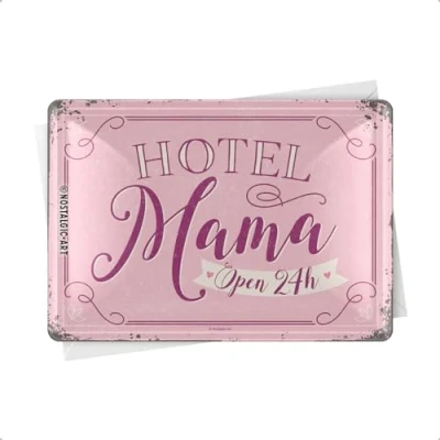 Afbeelding van Hotel Mama Open 24h Metalen Postkaart