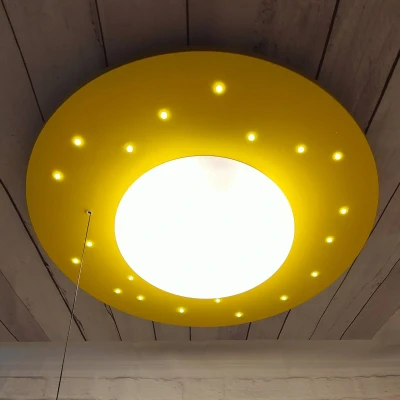 Afbeelding van Plafondlamp Starlight met sterrenhemel, geel