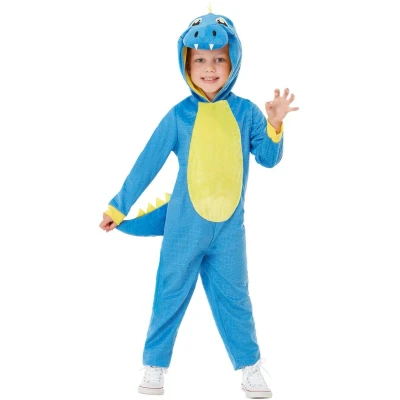 Afbeelding van Smiffys Toddler Dinosaur Kinder Kostuum Kids tm 2 jaar Blauw