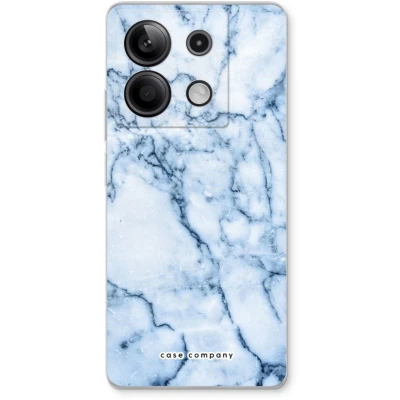 Afbeelding van Case Company® hoesje geschikt voor Xiaomi Redmi Note 13 5G Blauw marmer Soft Cover Telefoonhoesje Bescherming aan alle Kanten en Schermrand