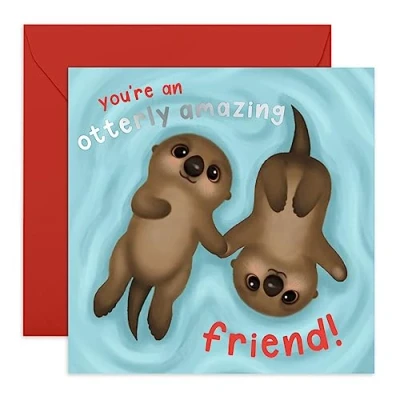 Afbeelding van Central 23 Verjaardagskaart voor beste vriend &quot;Otterly Amazing Friend&quot; vriendschapskaart haar hem wordt geleverd met schattige stickers