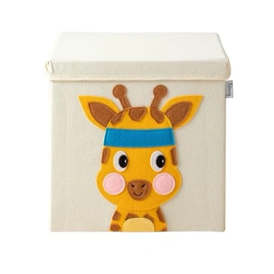 Afbeelding van Stoffen opbergdoos voor kinderen &quot;giraffe&quot; met deksel, compatibel Ikea Kallax Lifeney