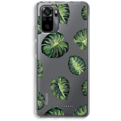Afbeelding van Case Company® hoesje geschikt voor Xiaomi Redmi Note 10 Pro Tropische bladeren Soft Cover Telefoonhoesje Bescherming aan alle Kanten en Schermrand