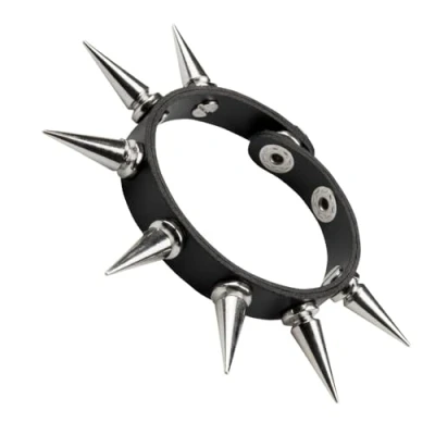 Afbeelding van Boland Armband Spike de luxe Zwart Volwassenen Vrouwen Rocker Punk en Aso