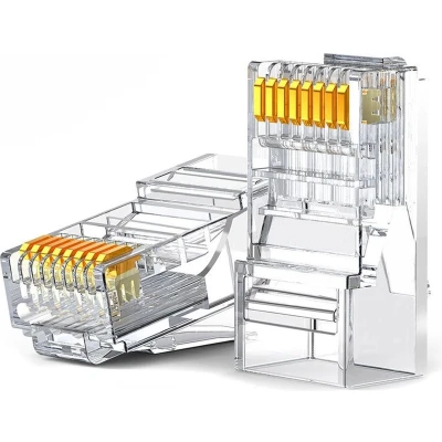 Afbeelding van Ugreen 10x Stekker Connector Terminal RJ45 8P8C Cat 6 Transparant (50961)