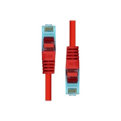 Image de ProXtend Cordon de raccordement RJ 45 (M) pour 75 cm 6 mm UTP CAT 6a IEEE 802.3at sans halogène, moulé, crochet, bloqué rouge
