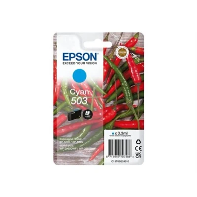 Image de Epson 503 Singlepack 3.3 ml cyan original blister cartouche d&#039;encre pour EPL 5200; RIP Station WorkForce WF 2960