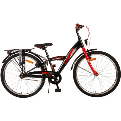 Afbeelding van Volare Thombike Kinderfiets Jongens 24 inch Zwart Rood Twee handremmen