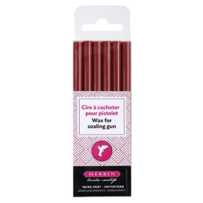 Image de Herbin 6 Bâtons de cire pour pistolet Cerise