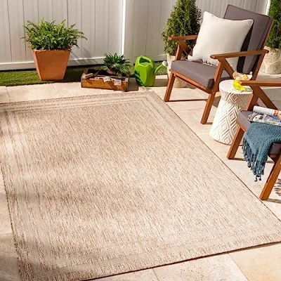 Afbeelding van SURYA Buitenkleed Balkon, Terras, Keuken Jute Look Tapijt GEORGIA Beige/Ivoor 160x213 cm