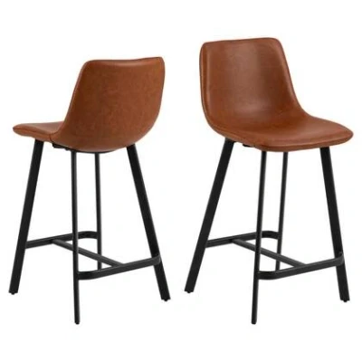 Afbeelding van Barstoel Isdal Brandy Pu Retro Giga Living Set van 2